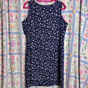 Women’s Vintage 90s Willow Bay Navy And White Floral Mini Dress